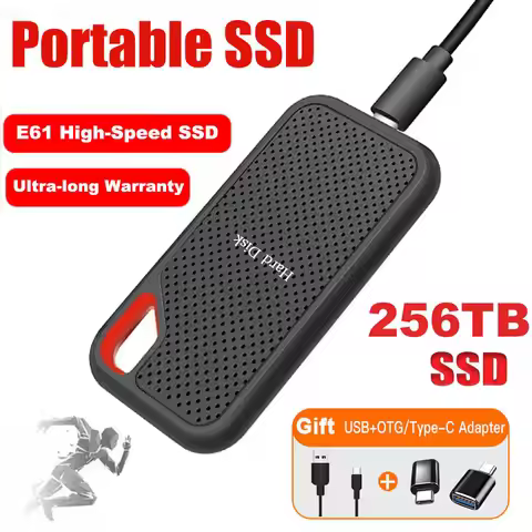 E61 External 1TB SSD Portable Solid State Drive 2TB High-Speed Hard Disk USB 3.1 Storage Device For 