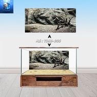 3D painting for Trung 3D aquarium, driftwood painting, 3-layer anti-fading Decal with pre-adhesive