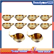 Alloy Metal Kuber Diya 10 Pcs for Diwali Decoration Oil Lamp Traditional for Diwali Diya Vilakku for