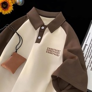 T-Shirt REGLAN ESSEFAUSTPOLO BIG Size (M - 6XL) Jumbo Polo plain combination Polo Shirt Unisex ML XL