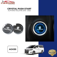 Toyota Alphard Vellfire Crystal Push Start Button 3D Diamond Shape Engine Start Stop Cover AGH30 ANH