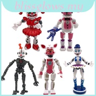 5pcs FNAF Five Nights At Freddy's Baby Ballora Funtime Freddy Ennard Foxy Action Figures Light Up Ga
