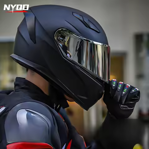 HNJ Summer Motorcycle Helmet for Men and Women Electric Bike Riders Full Helmet Motorcycle Safety He
