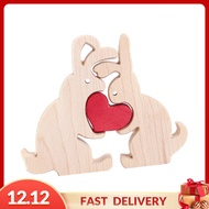 Pezhong Rabbit Wooden Art Puzzle Wooden Animal Jigsaw Sculptures DIY Table Decoration Valentine Day Decor for Anniversary Mother Day