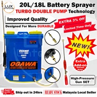 🔥𝐑𝐄𝐀𝐃𝐘 𝐒𝐓𝐎𝐂𝐊🔥𝐒𝐡𝐢𝐩 𝐎𝐮𝐭 𝐈𝐧 𝟐𝟒𝐇𝐫🔥𝐔𝐏𝐆𝐑𝐀𝐃𝐄𝐃 OGAWA 20L TURBO Double Pump 18L16 HIGH-PRESSURE Battery Spray