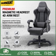 Game chair breathable office chair with leg rest fabric game chair with adjustable armrests ergonomi