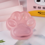 Peach scented soap essential oil, handmade soap cute cat paw soap