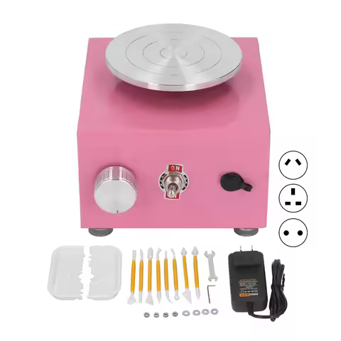 Kids Pottery Machine Mini Pottery Wheel Stable Turntable 100-240V for Pottery