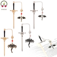 4Pcs Fantasy Fourth Wing Bookmarks Cool Dragon Metal Bookmark for Reading Book Lover SHOPTKC1603
