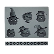 Cheshire Cats Silicone Mold (2 pieces)