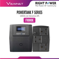 RIGHT POWER 1000VA UPS (POWERTANK F1000E) AVR AVS AUTOMATIC VOLTAGE STABILIZER REGULATOR WITH 3 UK O