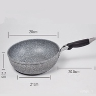 YQ2 Frying Pan Wok Pan 28cm Non-Stick Pan Skillet Cauldron Induction Cooker Frying Pans Pancake Pan Egg Pan Gas Stove Ho