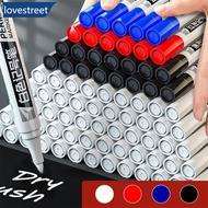 LOVESTREET 1Pc White Black Red Marker Pens 2.0mm Oily Waterproof Paint Pen for Wool Canva Tire Glass