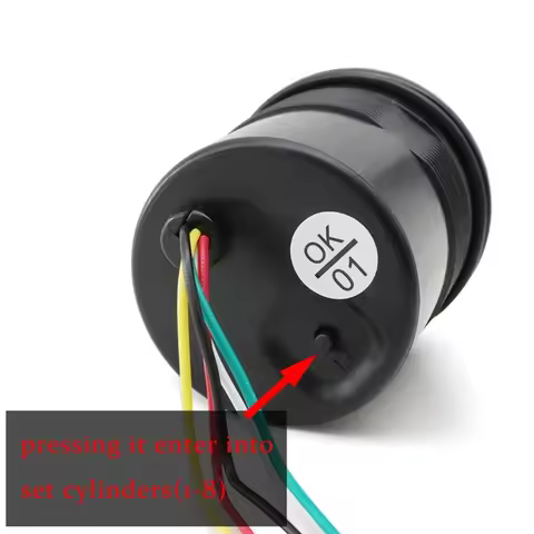 Motorcycle Car Engine 0-8000RPM Measurement Tool 2 Inch 52mm Tachometer For Professional Drivers 1-8