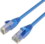 QualGear QG-CAT6R-CCA-25FT-BLU CAT 6 High Speed Internet and Ethernet Cable for Home and Office Use 