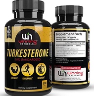 Turkesterone Supplement 500 mg, Ajuga Turkestanica Extract Std. to 10% Turkesterone Max Strength- Si