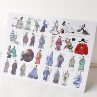 Ancient Historical Celebrity Pattern Empty Embossed 3D Three-Dimensional Waterproof UV Transfer Stic