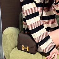 Hermes mini Constance 烏木色金扣epsom皮
