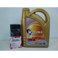 TOYOTA CAMRY SXV10 SXV20 , UNSER KF80 , TOYOTA INNOVA FORTUNER OIL FILTER + KOYOMA 15W40 MINERAL ENG