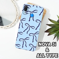 G1 - HUAWEI NOVA 3i Silicone - HUAWEI NOVA 3i pro camera Softcase - RIBBON Motif - Flexible rubber m