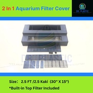 【2 in 1 Aquarium FILTER Cover】 / aquarium cover (2.5 ft), Penutup Akuarium DENGAN PENAPIS /2.5 kaki/