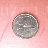 Mata Uang Koin Singapura Dollar 5 sen