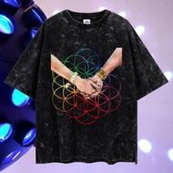 LASTHOPE 'COLDPLAY' WASHING TSHIRT COLDPLAY T-SHIRT/ COLDPLAYkaos band COLDPLAY CONCERT T-SHIRT/