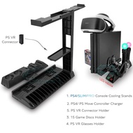 Playstation 4 PS4 Slim Pro Games Cooling Stand PS VR Move Motion Controller Charger PSVR Showcase fo