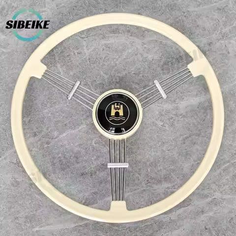 400mm Classic Vintage Banjo Steering Wheel Black Ivory White Steering Wheel For Porsche 356 A B C Pr