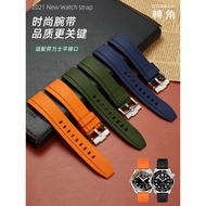 Fluoride Rubber Strap Men's Substitute Rolex Black Green Water Ghost Omega Seiko Seagull Watch Strap