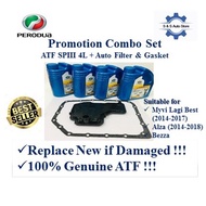 [Combo]Perodua ATF D3-SP 1Lx4+Auto Filter&amp;Gasket for Axia/Bezza/Myvi Lagi Best/Alza