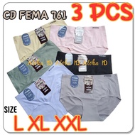 3 PCS CD SUPER SOFT PREMIUM SEAMLESS ADULTWanita | K18 | 761 BB 40-70 PREMIUM/ WOMEN'S UNDERWEAR FOR