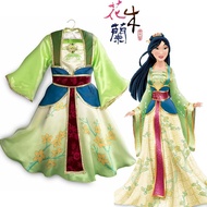 christmas outfit for kids dress for christmas party New Disney Girl Mulan Princess Dress Halloween M