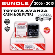 BUNDLE CABIN & OIL FILTERS for TOYOTA AVANZA (2006-2015) (88568-BZ060/90915-YZZE1)