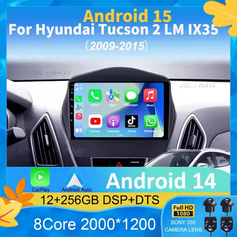 Android 15 Carplay Auto Multimedia Car Radio Player For Hyundai Tucson 2 LM IX35 2009-2015 Autoradio