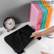 WISDOMEST Document Organizer,  Square Shape Transparent Storage Box, Plastic A4A5 Paper Storage Box