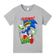 A1349 Kids Boys Girls Sonic The Hedgehog Printed T-shirt