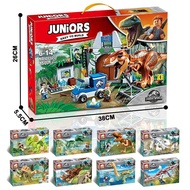 เข้ากันได้กับเลโก้จูราสสิไดโนเสาร์ Tyrannosaurus Rex Great Escape 10758 ตัวต่อประกอบของเล่นเด็กผู้ชา