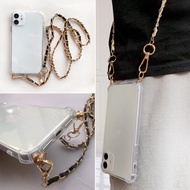 Crossbody Chain Lanyard Leather Bracelet Phone Case for VIVO X100 Ultra X100S Pro x90 X80 X70 X60 X50 Pro Plus Airbag Shcokproof Silcione Clear Cover