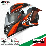 Gille Helmet 135 GTS V1 EXOR Motorcycle Helmets Full Face Dual Visor Free Iridium Lens