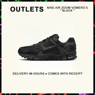 กล่องที่สมบูรณ์ Nike Air Zoom Vomero 5 " Black " Running Shoes BV1358 - 003 รับประกัน 1 ปี