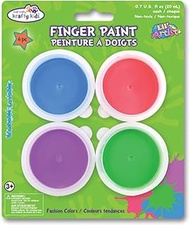 Finger Paint Tubs .7oz 4/Pkg-Fashion -KC081-B