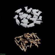 dusur 10 Sets 2 8mm 2 Pin Electrical Wire Connector Male Female Plug+Terminal Kit For