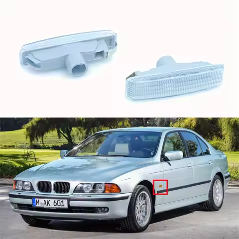 For BMW 5 Series E39 525i 528i 530i 540i M5 1996-2003 Turn Signal Side Marker Light Cover 1 Set 6314