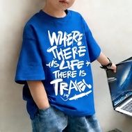 16h Ship COD Boys Girls Short-Sleeved Tops Children T-Shirt Medium Big Kids Cotton Comfortable Breat