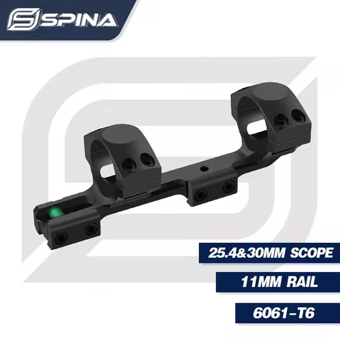 SPINA OPTICS 6061-T6 11mm Rail 25.4&30mm Scope Dual Rings Rfilescope Mount With Bubble Level For Rea