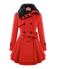 Ladies Winter Long Jackets Coat For Women Fur Collar Coat