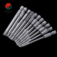 ORIENRI 11pcs Screwdriver Bit Set, 100mm Length 1/4 Inch Hex Shank Torx Security Bits, Durable Tampe