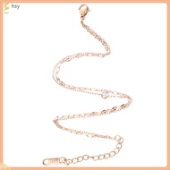 Fashion Anklet Titanium Steel Jewelry Heart Shaped Chain Delicate Foot Chain Beach Anklet Chain for 