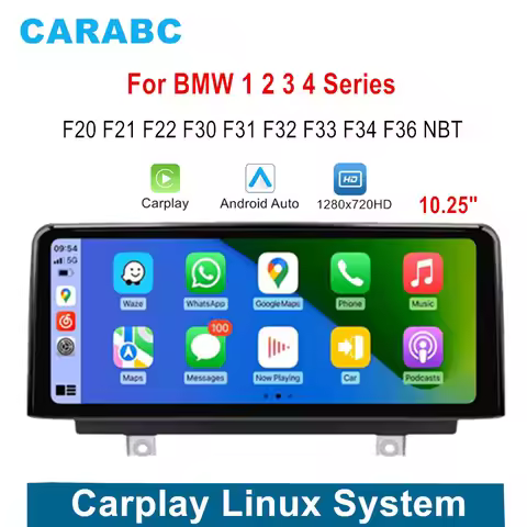 For BMW 1 2 3 4 Series F20 F21 F22 F30 F31 NBT System Wireless Carplay Android Auto Car Multimedia V